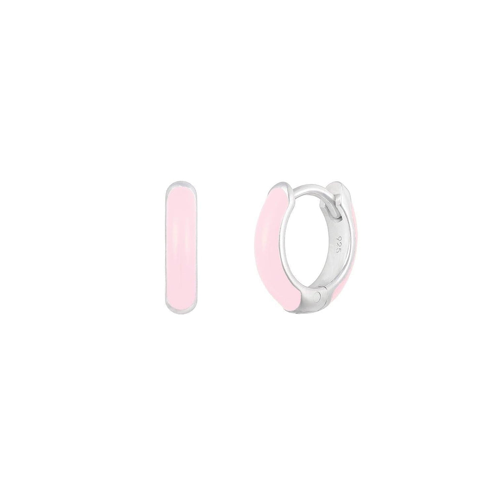 Bride Pink Huggie Hoop - Trendolla Jewelry