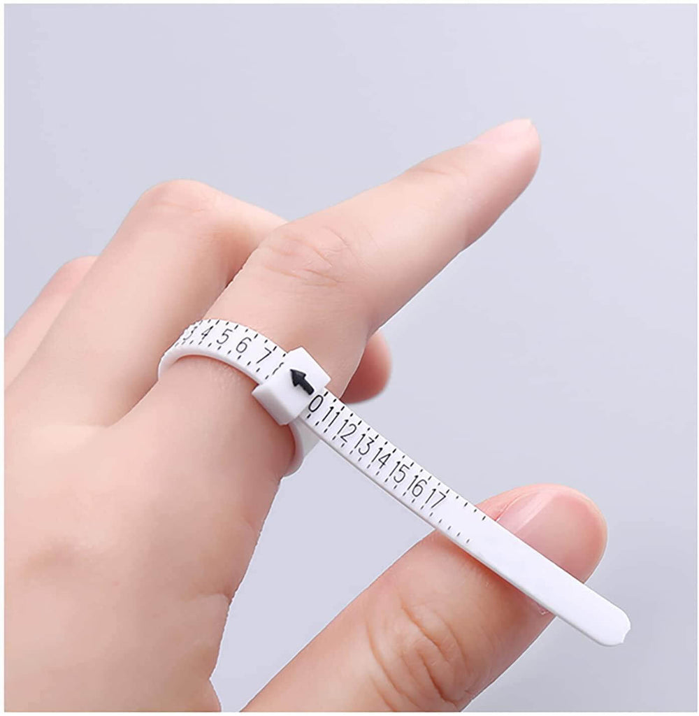 Ring Sizer Finger Measuring Tool Gauge for Checking Ring Size (1-17 US) - Trendolla Jewelry