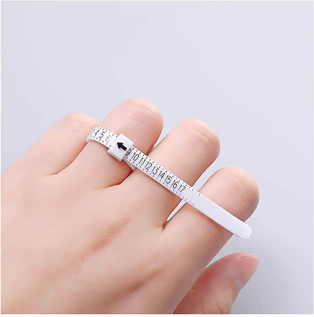 Ring Sizer Finger Measuring Tool Gauge for Checking Ring Size (1-17 US) - Trendolla Jewelry