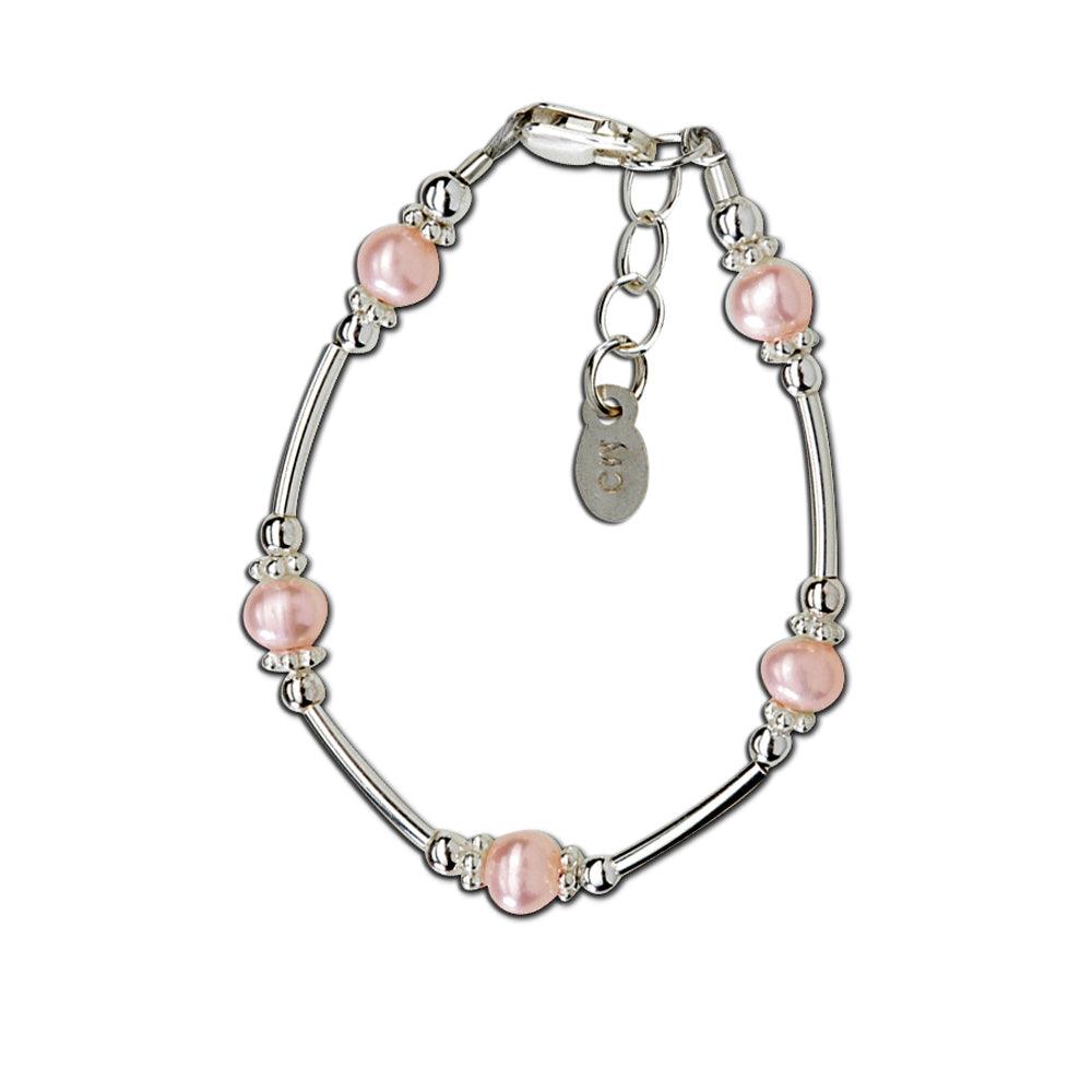 Sterling Silver Pink Pearl Bracelet for Baby and Kids - Trendolla Jewelry