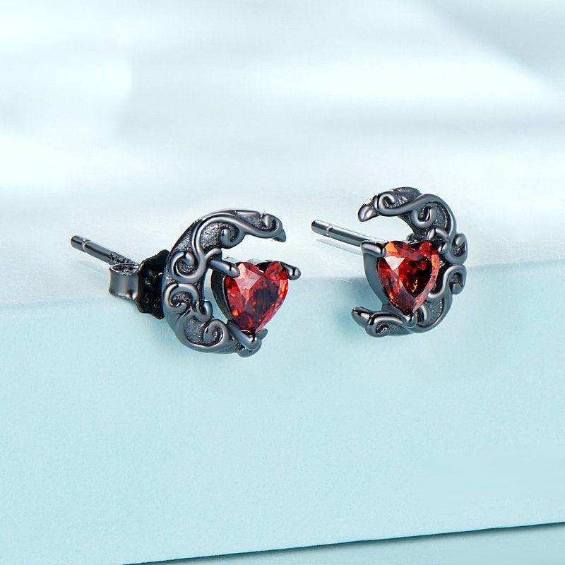 Trendolla Heart of the Night Earrings - Trendolla Jewelry